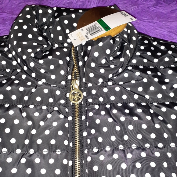 ⭐HP⭐Michael Kors Polka Dot Puffer Vest - Picture 2 of 3
